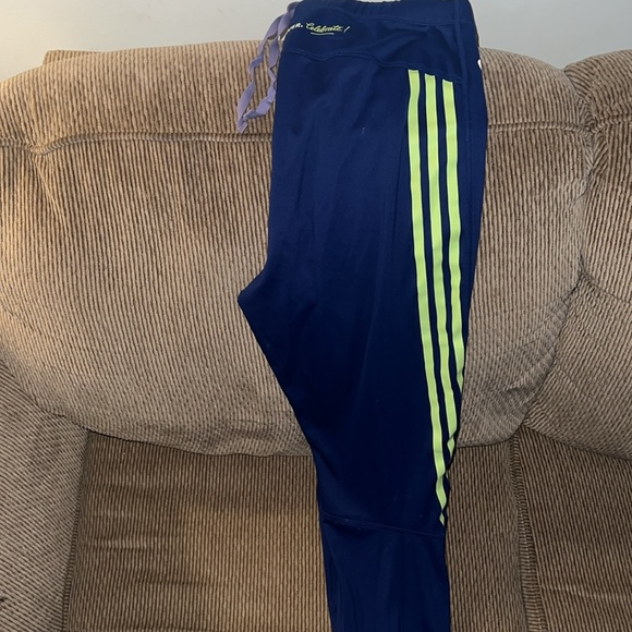 Adidas Multi Colored Blue Athletic Leggings Size XL - Picture 6 of 8